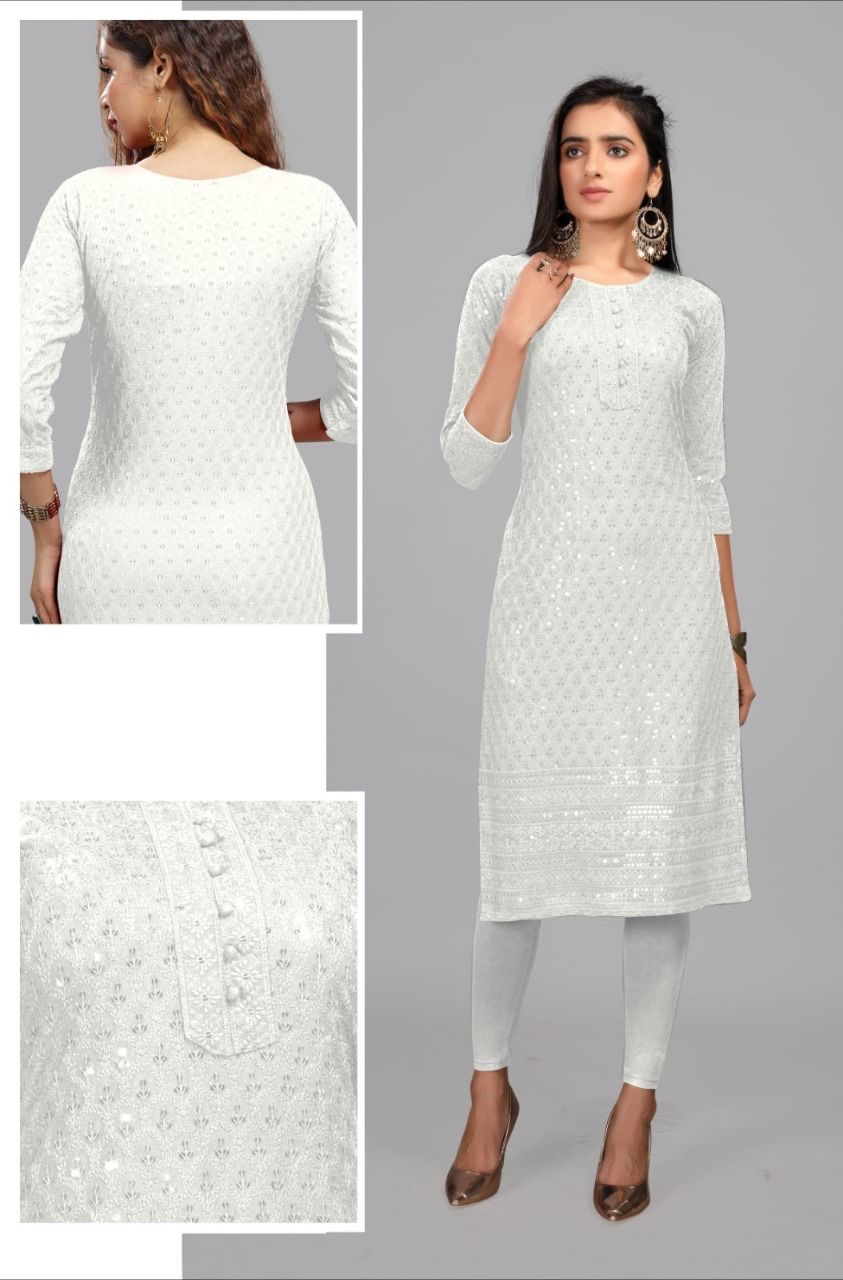 Golden Crush Fancy Designer Ethnic Wear Rayon Kurtis Collection
